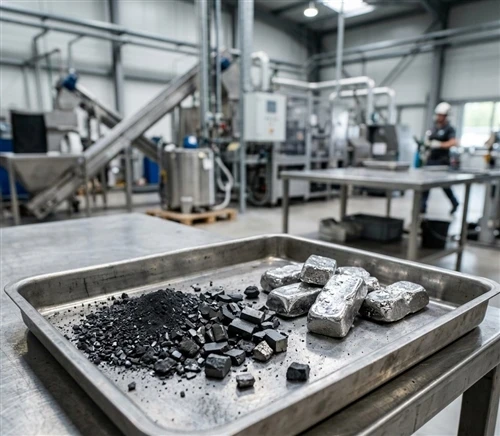 Durch das Recycling von NdFeB-Magneten durch Elektrolyse mit geschmolzenem Salz werden überschüss...